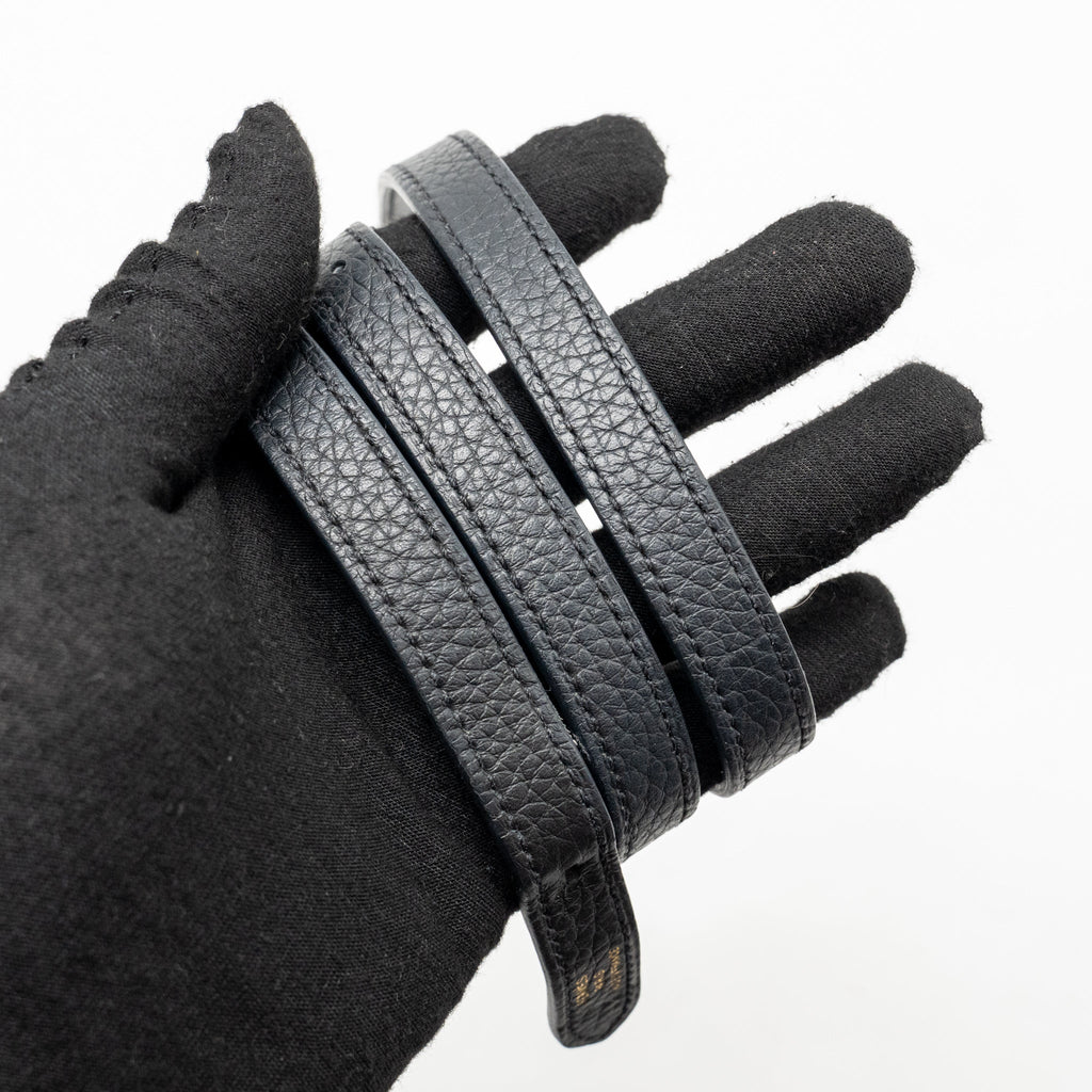 Hermes Halzan 25 Clemence Black GHW