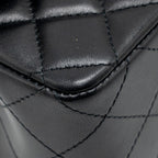 CHANEL MINI RECTANGULAR FLAP BAG LAMBSKIN BLACK LGHW (MICROCHIP)