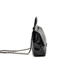Chanel Quilted Small CC Delivery Flap Bag Glazed Calfskin Black SHW