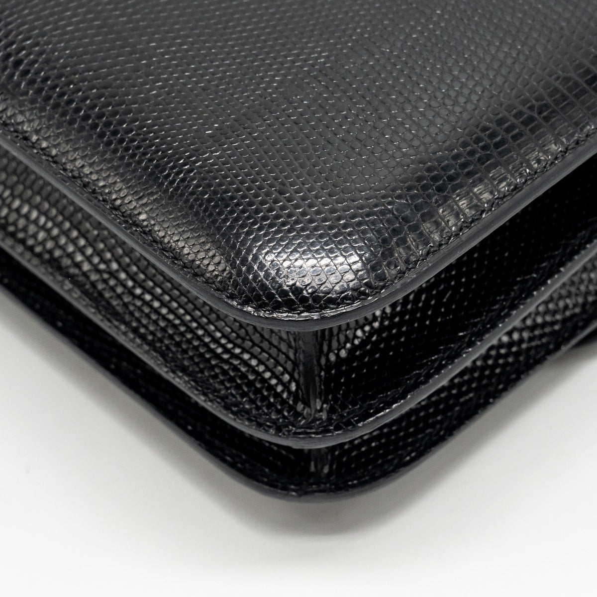 HERMES MINI CONSTANCE LIZARD VARANUS SALVATOR BLACK SHW
