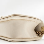 CHANEL MEDIUM BOY BAG CAVIAR WHITE LGHW