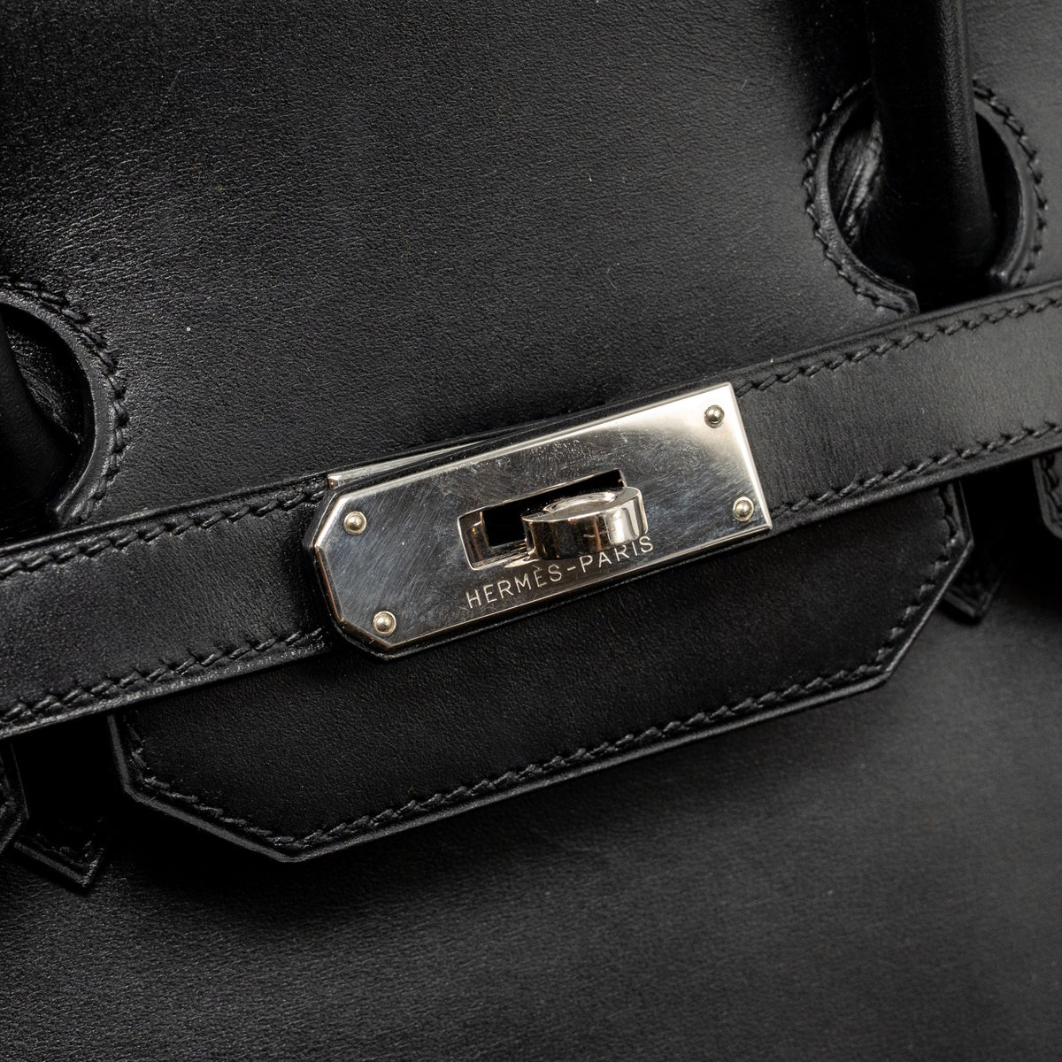 Hermes Birkin 35 Box Black SHW