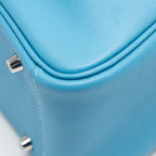Hermes Mini Lindy Swift Blue de Nord SHW