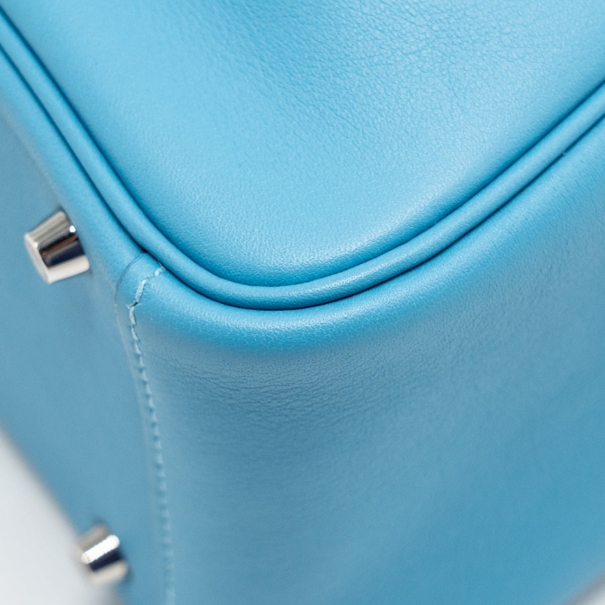 Hermes Mini Lindy Swift Blue de Nord SHW