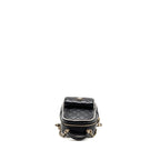Chanel mini backpack/crossbody bag lambskin black/white LGHW (microchip)