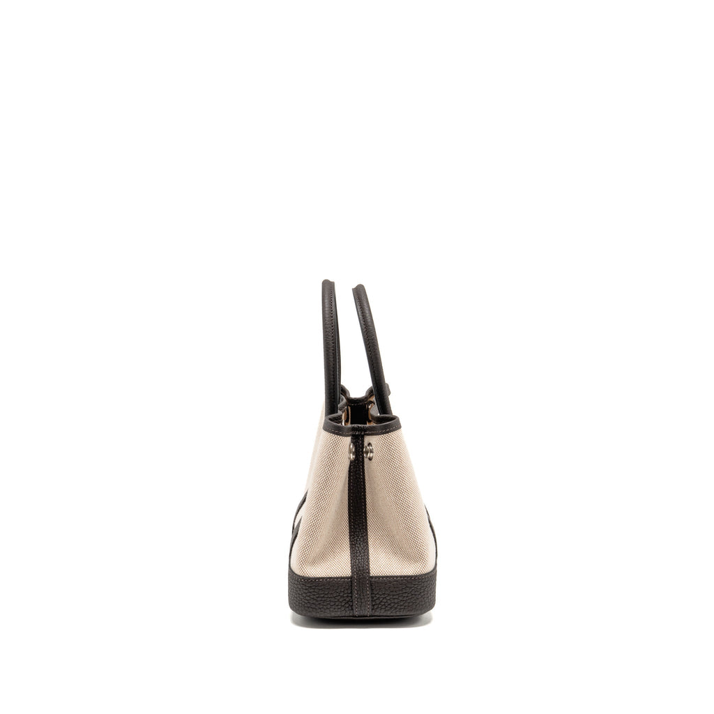 HERMES NEO GARDEN PARTY 23 CANVAS/NEGONDA ECRU-BEIGE/EBENE SHW
