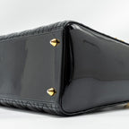 DIOR MEDIUM LADY DIOR PATENT BLACK GHW