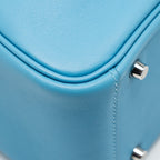 Hermes Mini Lindy Swift Blue de Nord SHW