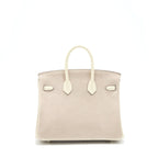 Hermes Birkin 25 Grizzly And Swift Nata/Glycine SHW
