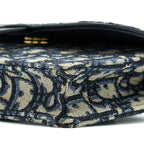 DIOR SADDLE BELT POUCH OBLIQUE BLUE GHW