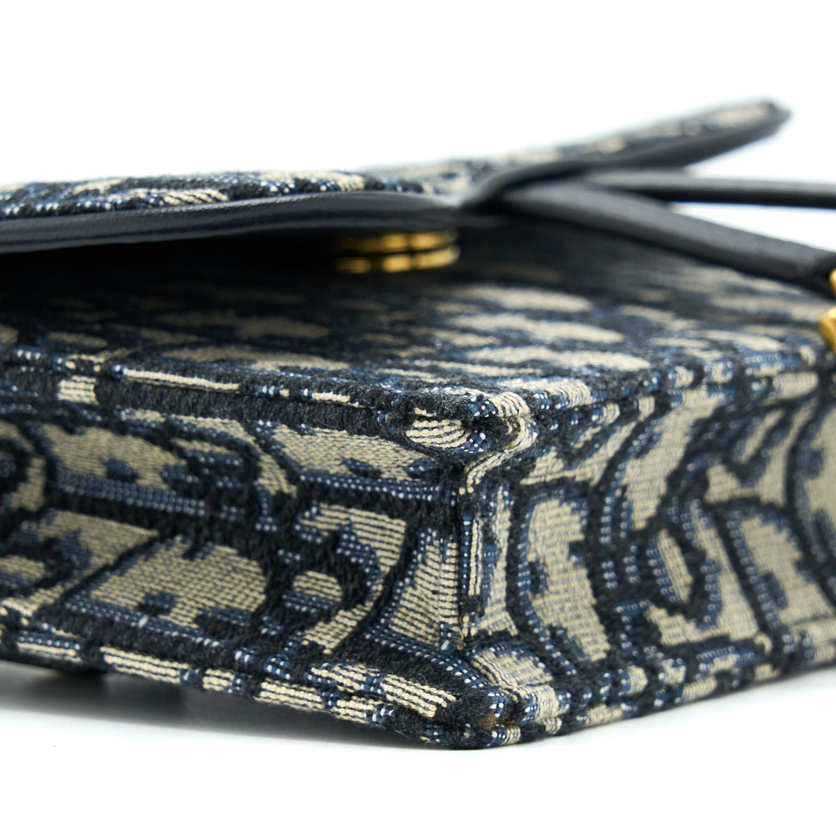 DIOR SADDLE BELT POUCH OBLIQUE BLUE GHW