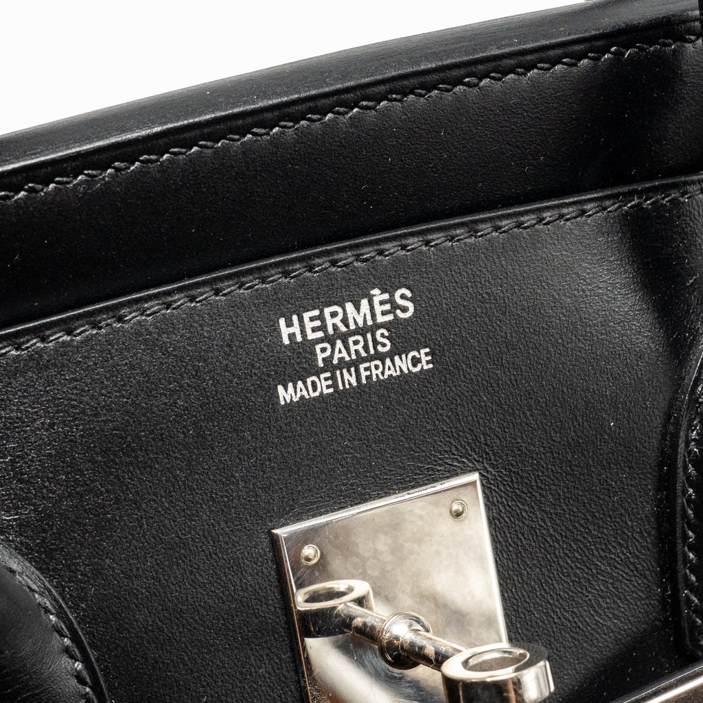 Hermes Birkin 35 Box Black SHW