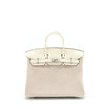 Hermes Birkin 25 Grizzly And Swift Nata/Glycine SHW