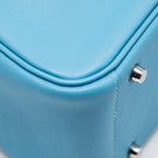 Hermes Mini Lindy Swift Blue de Nord SHW