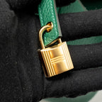 HERMES PICOTIN 18 LOCK BAG CLEMENCE VERT MOYEN GHW