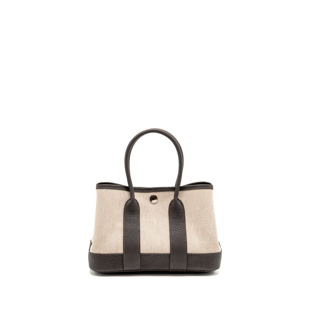 HERMES NEO GARDEN PARTY 23 CANVAS/NEGONDA ECRU-BEIGE/EBENE SHW