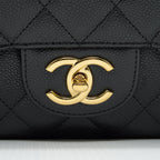 CHANEL MAXI CLASSIC DOUBLE FLAP CAVIAR BLACK GHW SERIAL 20