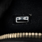 Chanel mini backpack/crossbody bag lambskin black/white LGHW (microchip)