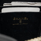 Chanel mini backpack/crossbody bag lambskin black/white LGHW (microchip)