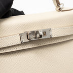 Hermes Mini Kelly II Epsom Craie/Gold SHW