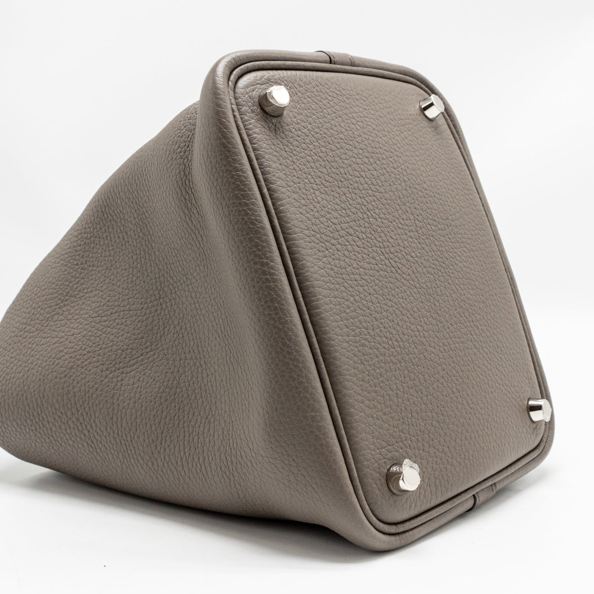 Hermes picotin 18 lock bag clemence gris etain SHW