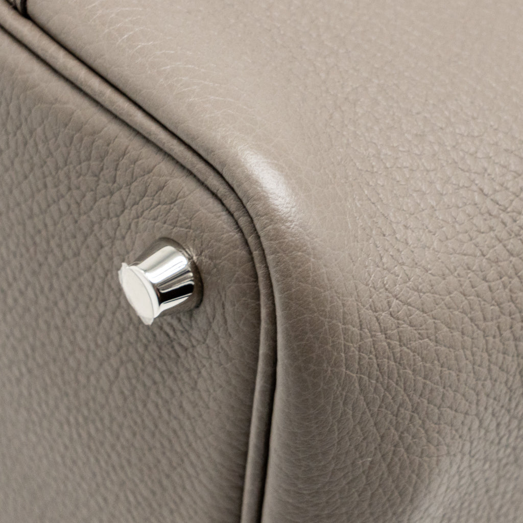 Hermes picotin 18 lock bag clemence gris etain SHW