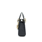 DIOR MINI LADY DIOR PATENT LEATHER BLACK GHW