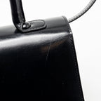 Delvaux brilliant MM box leather black with multicolour hardware