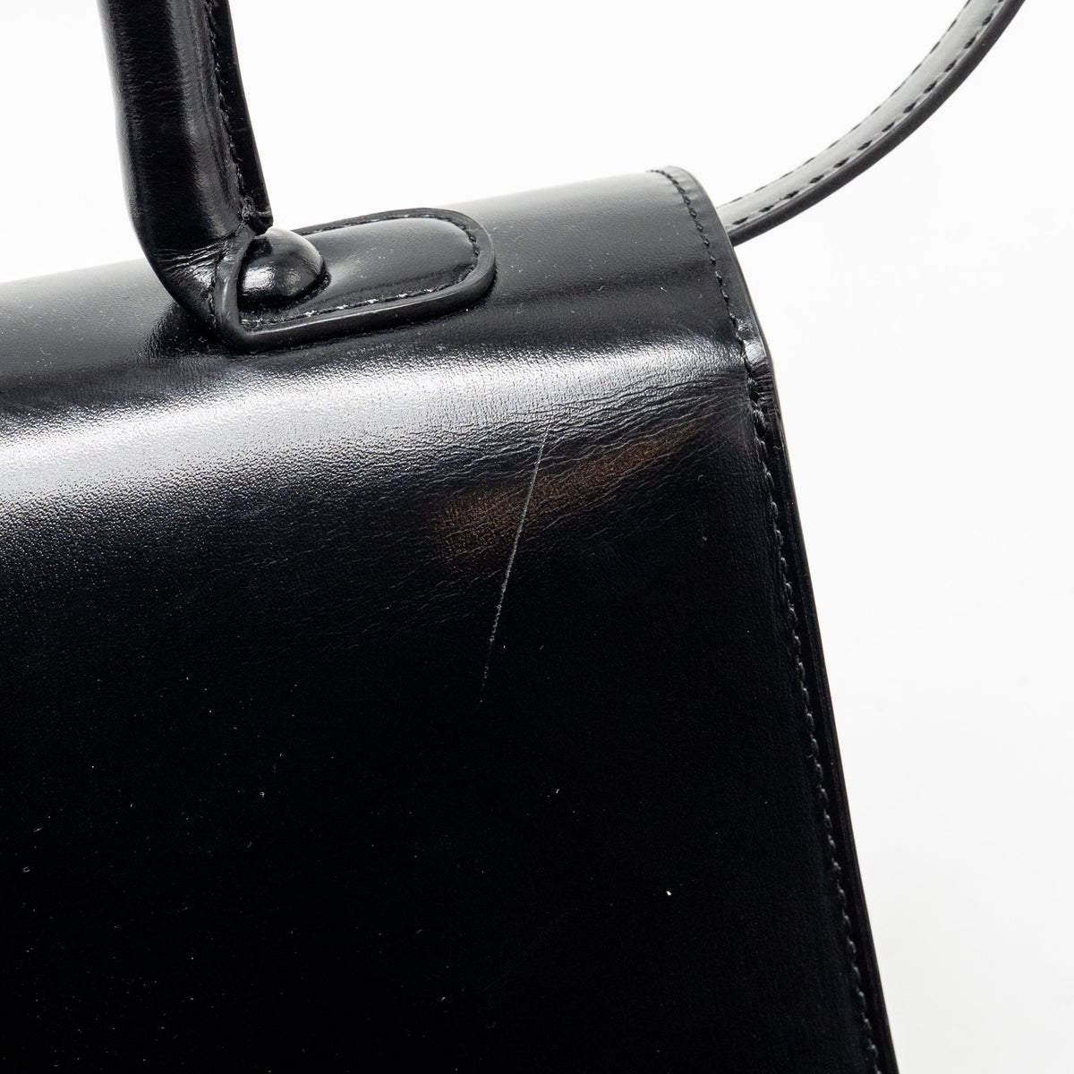 Delvaux brilliant MM box leather black with multicolour hardware