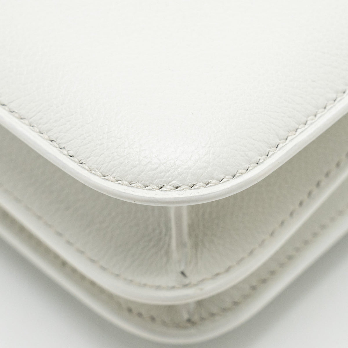 Hermes Mini Constance Evercolor/Alligator Mississippiensis Lisse Buckle New White / Gris Ciment SHW