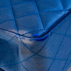 Chanel medium classic double flap bag satin blue GHW