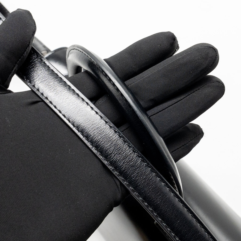 Delvaux brilliant MM box leather black with multicolour hardware