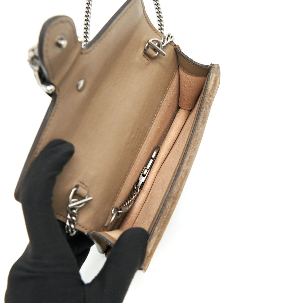 GUCCI DIONYSUS GG SUPREME SUPER MINI BAG BEIGE