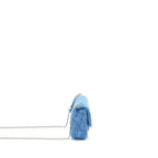 CHANEL COCO LOVE FLAP BAG CAMELLIA DENIM BLUE SHW (MICROCHIP)