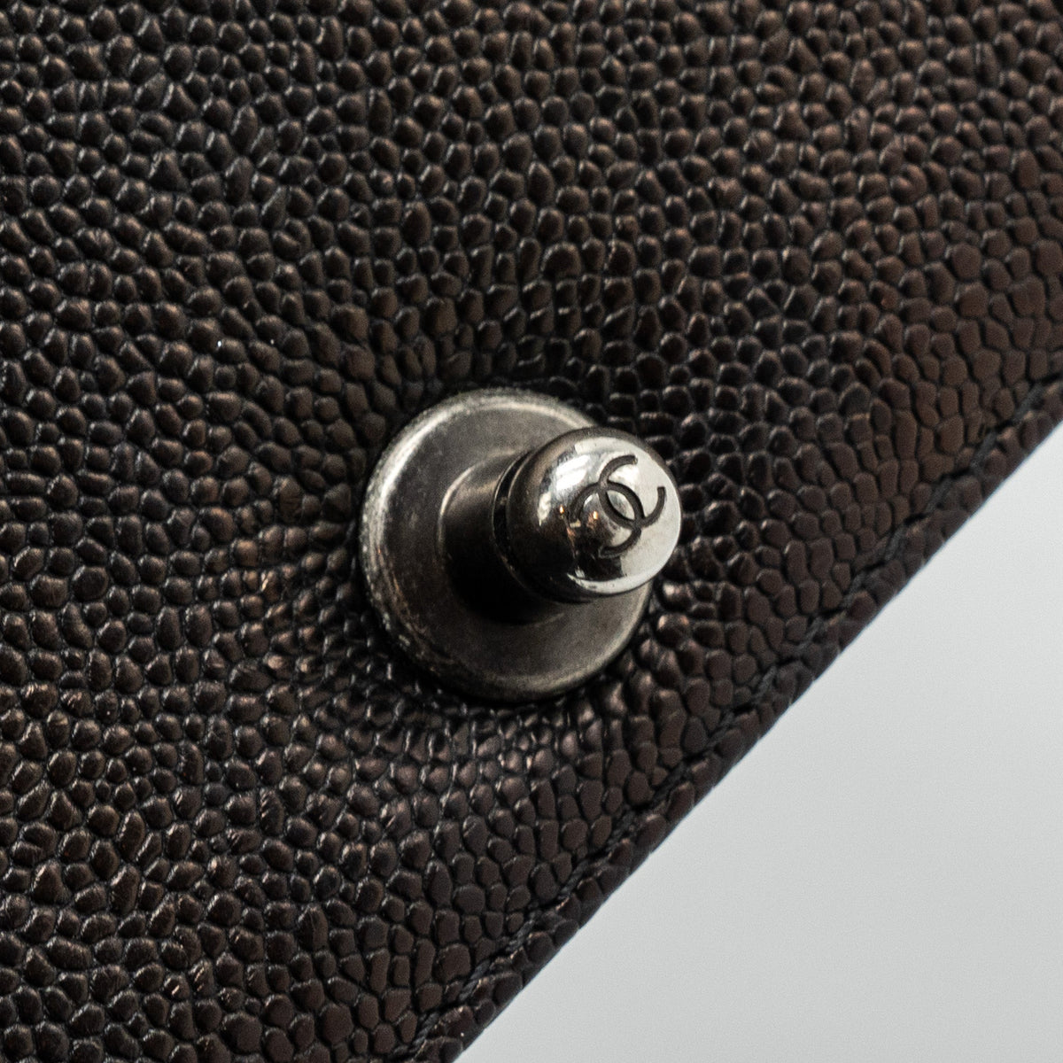 CHANEL SMALL BOY BAG CAVIAR BLACK RUTHENIUM HARDWARE
