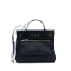 Hermes Herbag Zip 31 Bag Canvas/Hunter Black GHW