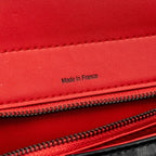 Delvaux brilliant MM box leather black with multicolour hardware