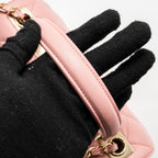 CHANEL TOP HANDLE TRENDY CC FLAP BAG LAMBSKIN PINK LGHW