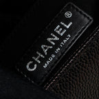 CHANEL SMALL BOY BAG CAVIAR BLACK RUTHENIUM HARDWARE