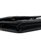 CHANEL CLASSIC WALLET ON CHAIN CAVIAR BLACK GHW (MICROCHIP)