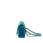 GUCCI MINI MARMONT FLAP BAG VELVET GREEN