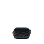 GUCCI GG MINI MARMONT MATELASSÉ BAG BLACK GHW