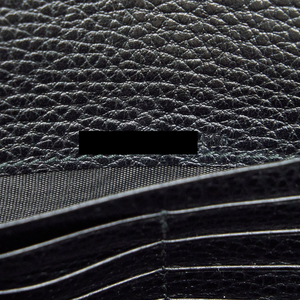 GUCCI MINI DIONYSUS WALLET ON CHAIN GRAINED CALFSKIN BLACK SHW