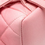 Chanel CC Flap Drawstring Backpack Caviar Gradient Pink SHW (Microchip)