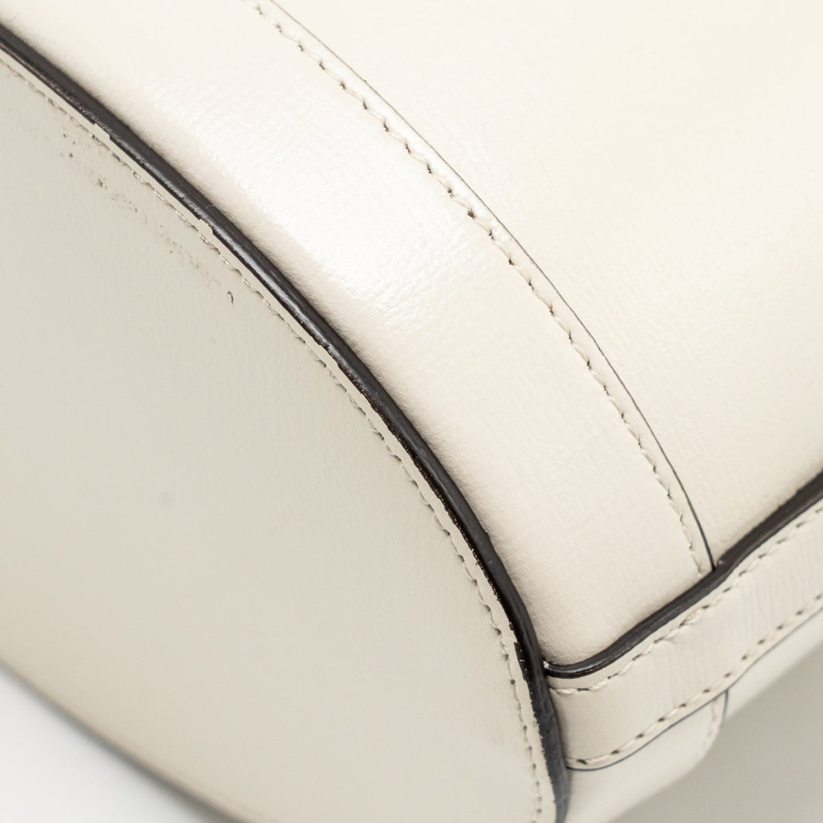 GUCCI HORSEBIT 1955 BUCKET BAG CALFSKIN/CANVAS BEIGE/WHITE GHW