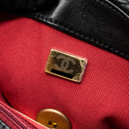 CHANEL SMALL 19 BAG LAMBSKIN BLACK MULTICOLOUR HARDWARE  (MICROCHIP)