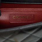 CHANEL 21A GOLD CRUSH FLAP BAG CALFSKIN BLACK GHW (MICROCHIP)