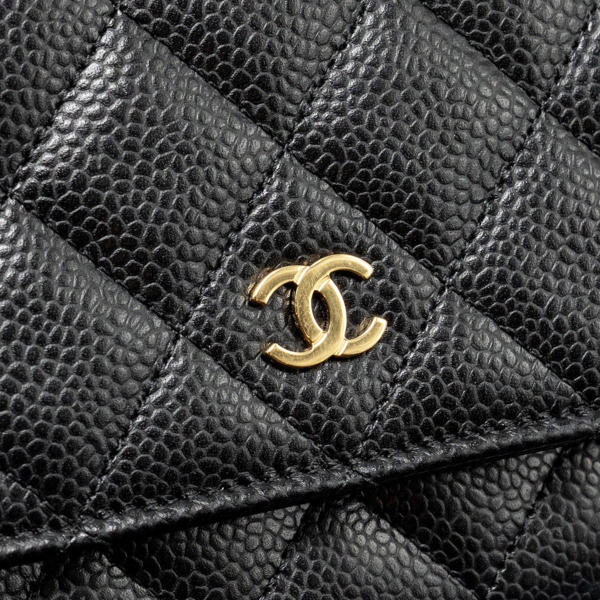 CHANEL CLASSIC WALLET ON CHAIN CAVIAR BLACK GHW (MICROCHIP)