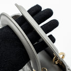 DIOR MINI LADY DIOR LAMBSKIN GREY LGHW