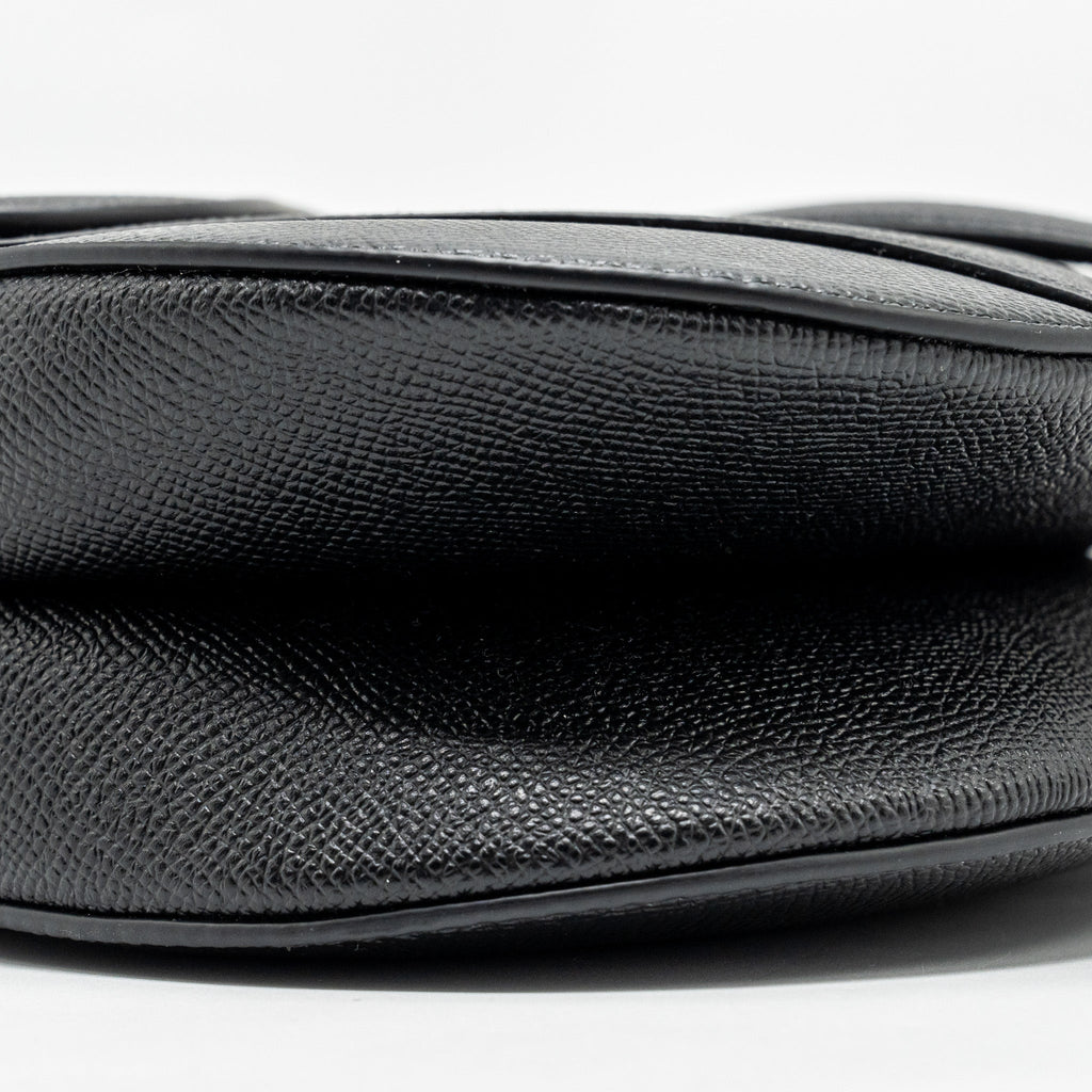 DIOR MEDIUM SADDLE BAG WITH STRAP CALFSKIN BLACK GHW